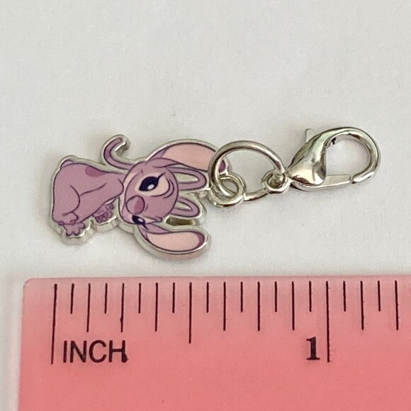 Vintage Disney Lilo & Stitch Angel Clip On Charm Purse Bag Zipper Pull Signed - Picture 6 of 10